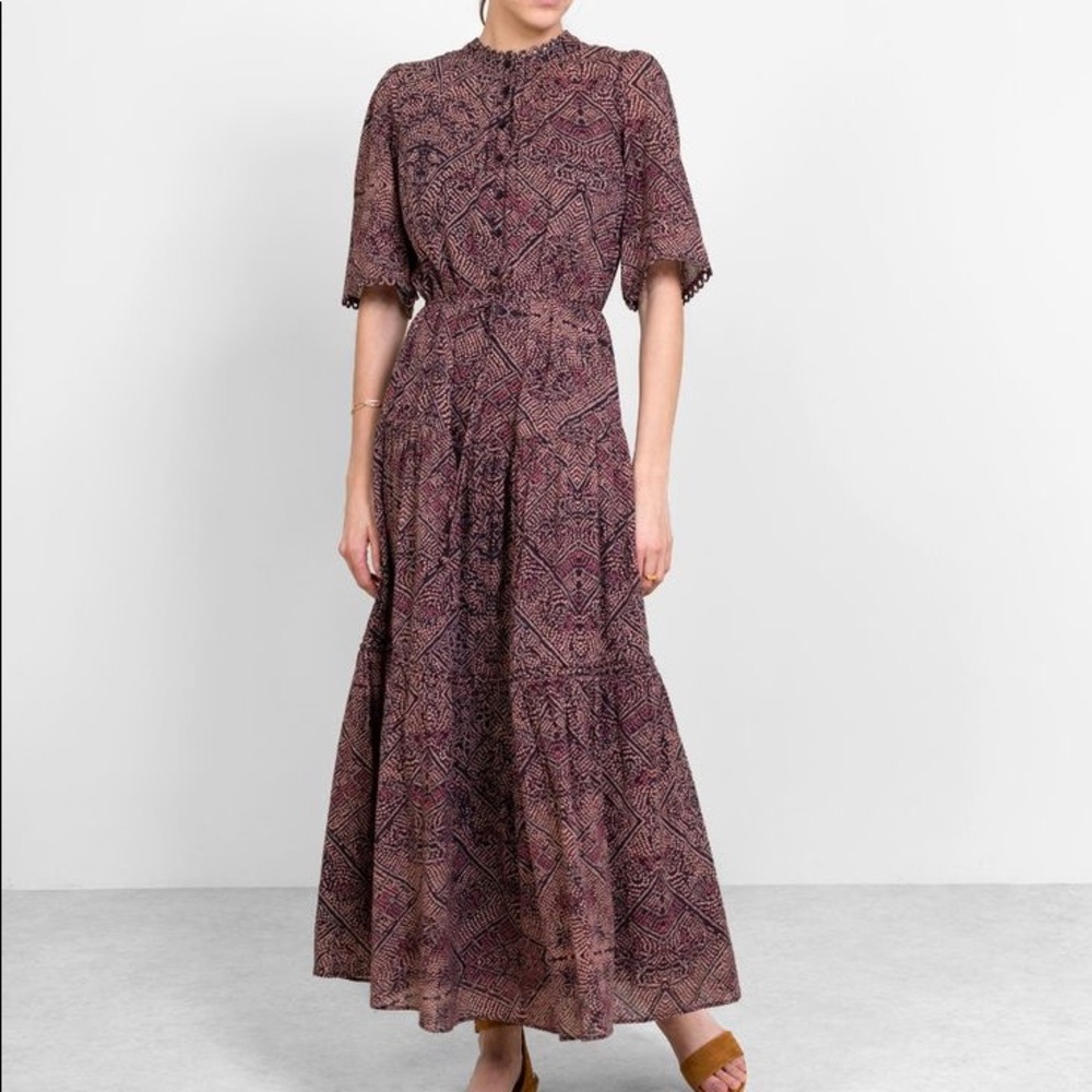 APIECE APART Alta Maxi Dress in Multi Bandhani Dot